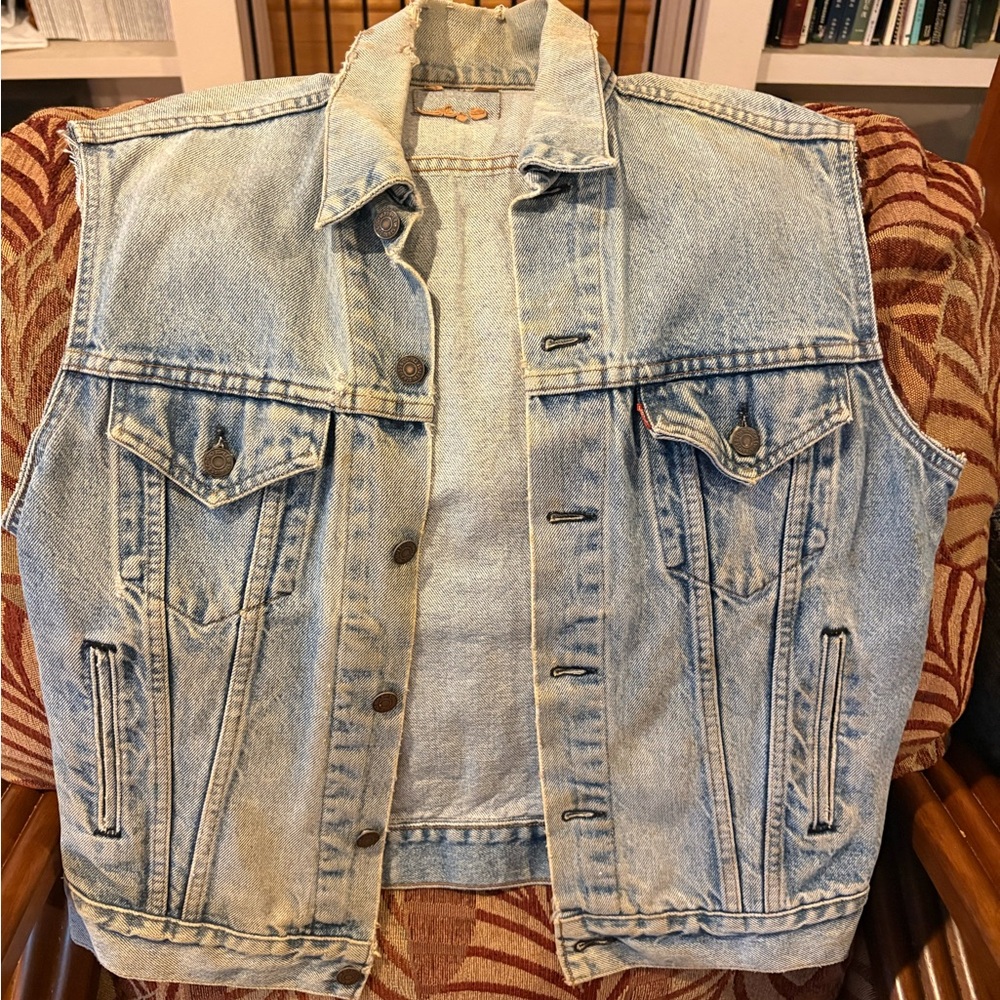Levis patchwork denim vest - image 1